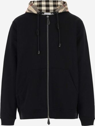 Burberry Black Check Hood Hoodie