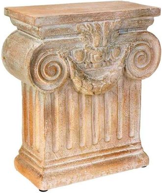 Wanderlust Deco Columna Decorativa De Magnesio Envejecido 41.5x20x47h Cm