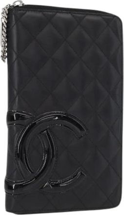 Chanel Pre-owned Wallets, female, Black, Size: ONE SIZE Pre-owned Leather Wallet