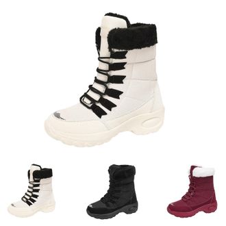 Generic Ladies Ankle Boots Sneakers Womens Wedge Trainers Girl High Top Shoes Womens Winter Boots Waterproof Warm Snow Boot Air Cushion Fur Lined Booties For 