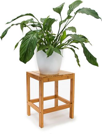 Relaxdays Bamboo Stool, 40x28x32 cm Sitting Stool Flower Holder Wooden Side Table Bamboo Seat Stool - Relaxdays