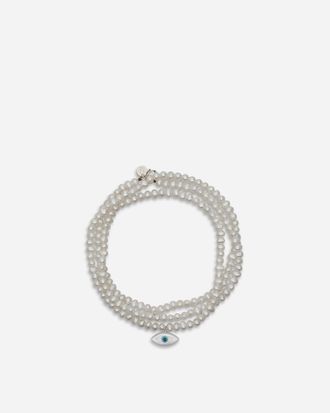 Undercover See Real Flowers Triple Seed Pearl Bracelet Off White