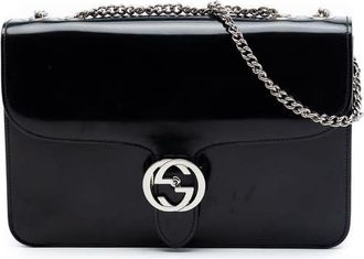 Gucci Pre-owned Gucci Medium Patent Interlocking G Crossbody Unisex AEI4B9S3SYLA8KLM