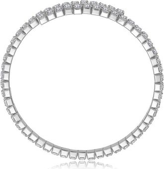 Rachel Glauber Plated Cz Tennis Bracelet