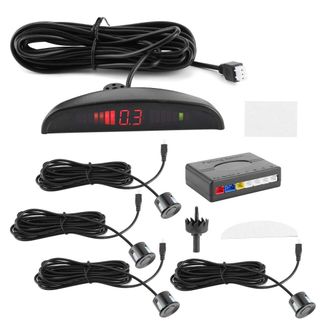 OEM Adecuado Para Monitores De Radar De Estacionamiento De 12 V Cc, Con 4 Sensores, Color Negro, Dimensiones 8,7 X 6 X 2 Cm