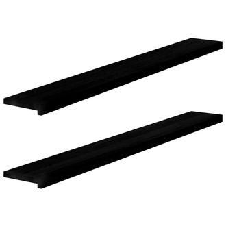 Berkfield Home Window Sills 2 pcs&not;Dark Brown 160x20x2 cm Solid Wood Oak | Size: Medium