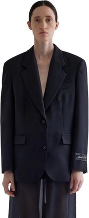 Erika Cavallini Semi Couture Semi-Couture Jas - Dames - Blazers - Zwart - S - Wol - Jassen