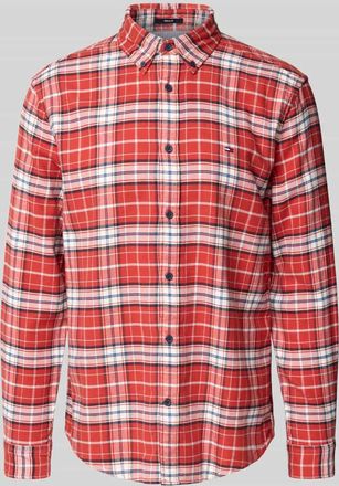 Tommy Jeans Regular Fit Flanellhemd aus reiner Baumwolle in Hellrot, Größe XXL