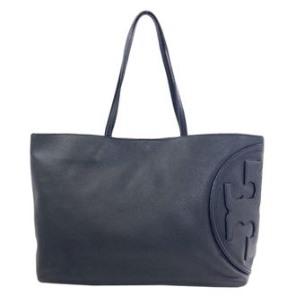 Tory Burch Black Leather Tote Bag (Pre-Owned)