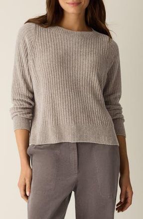 Eileen Fisher Chenille Rib Sweater in Dove at Nordstrom Rack, Size Medium P