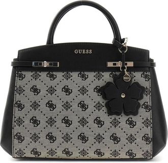 Guess Melinda Logo Drie Compartiment Handtas - Dames - Handtassen - Zwart - ONE Size - Tassen