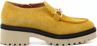 All Black Womens Link Loafer In Yellow