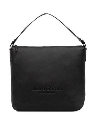 Marc O'Polo Shopper met logo-reli&euml;f - Zwart