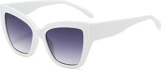 Generic Colorblocking Large Frame Sunglasses Mens And Womens Sports Party Street Photography Shopping Sun Glasses(White)