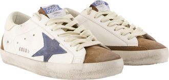 Golden Goose Mens Super Star Sneakers - Golden Goose Deluxe Brand Leather White Shoes