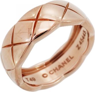 Chanel Pink Gold (18K) Band Ring (Pre-Owned)