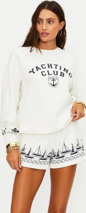Beach Riot Devyn Oversized Sweatshirt In Regatta Anchor