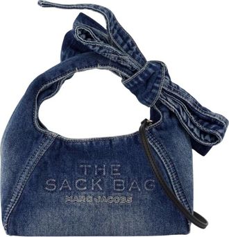 Marc Jacobs The Bow Denim Mini Sack Bag - - Bags - Donna - Blu - ONE SIZE