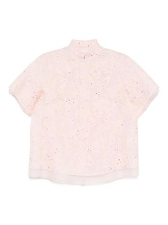Shiatzy Chen Mandarin-collar organza jacket - Pink