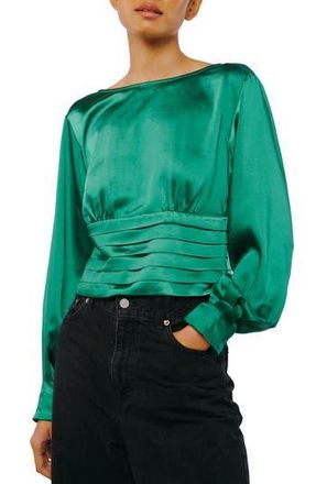 Ciebon Fosi Satin Top in Green at Nordstrom Rack, Size Large