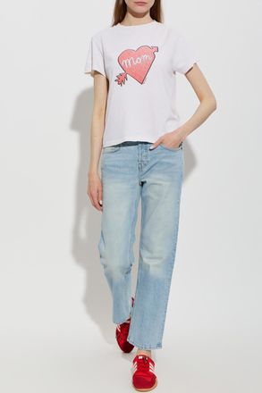 Re/Done Slim Straight Crop Jeans, Womens, Blue