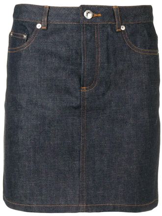 A.P.C. high waisted skirt - Blue