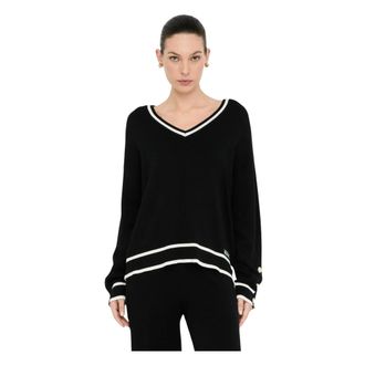 Liu Jo Sweatshirts & Hoodies - female - Liu Jo - V-neck Knitwear - Black - S - Knitwear