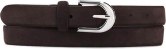Kazar Bruine smalle su&egrave;de riem - Dames - Riemen - Bruin - 120 CM - Su&egrave;de - Accessoires
