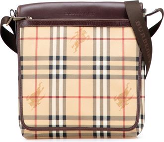 Burberry Pre-owned Womens Check Crossbody Bag - Beige Textile - One Size