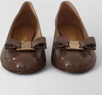 Ferragamo leather ballerina shoes