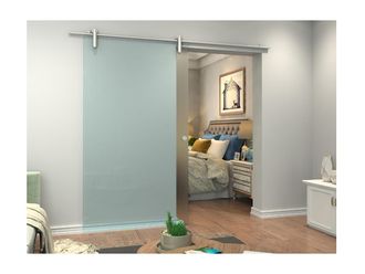 Vente-Unique Porta scorrevole esterno muro H205 x L93 cm in Vetro temperato - CLEAVER