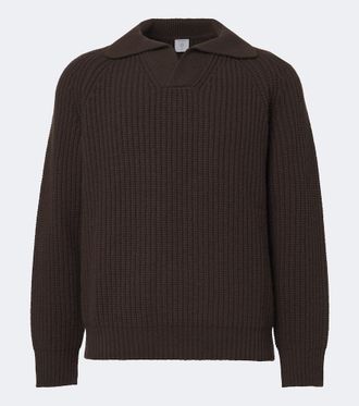 Eleventy Wool and cashmere polo sweater