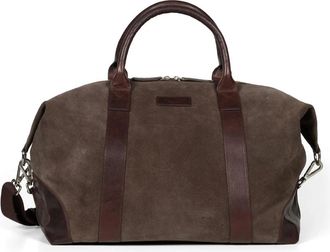 Howard London Weekendtas Steven Suede - Heren - Weekendtassen - Bruin - ONE Size - Leer - Tassen