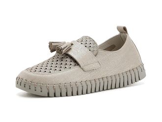 Ilse Jacobsen Tulip3890 Womens Flat Shoes Silver Atmosphere : EU 40 (US Womens 10) M, Microfiber