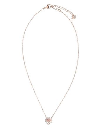 Swarovski Sparkling Dance necklace - women - Cubic Zirconia/Rose Gold Plated Steel/Swarovski Crystal - One Size - Pink