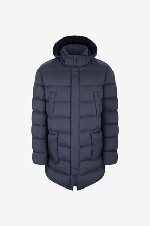 Herno Lange Daunenjacke mit Kapuze Ecoage