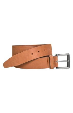 Johnston & Murphy Nubuck Leather Belt in Tan at Nordstrom, Size 32