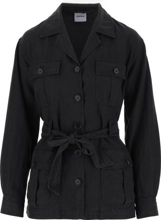 Aspesi Black Belted Safari Jacket