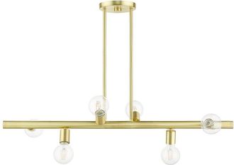 Livex Lighting Bannister Brass 6 Light Chandelier