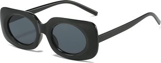Generic Small Frame Outdoor Men Sunglasses Sports Commuter Women Sports Sun Glasses(Black)