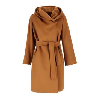 Max Mara Newmang Mantel - Dames - Mantels - Bruin - Maat: S Wol