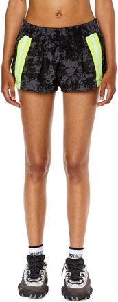 Diesel AWWB-Lillian-WT35 Mini Shorts voor dames in Grijs