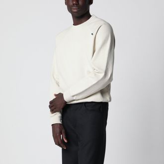 Prada Talc-colored cotton fleece sweatshirt