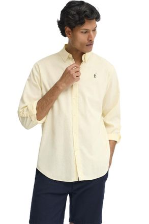 Polo Club Mens Long Sleeve Regular Fit Shirt SHIRT-L-S23 - Yellow - Size X-Large