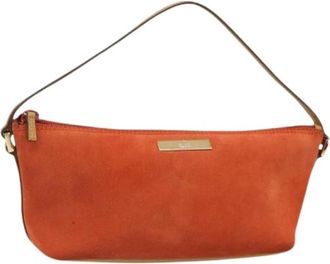 Gucci Pre-owned Accessory Pouch - Dames - Vintage Schoudertas - Oranje - ONE Size - Leer - Vintage