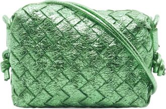 Bottega Veneta 2012-2025 Mini Lambskin Intrecciato Loop Camera Bag crossbody bag - Green