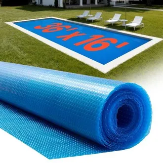 OEM Cubierta Solar Para Piscina Rectangular, 10,97 X 4,88 M, Con Material De Burbujas Y Pe, Absorci&oacute;n De Calor Durante El D&iacute;a, Retenci&oacute;n De Calor Durante 