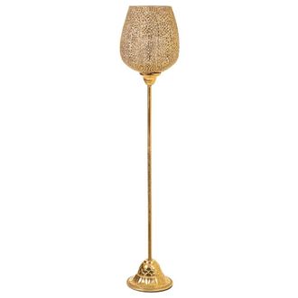 Wanderlust Deco Wanderlust Deco - Portavelas De Metal Dorado 19x19x93.5