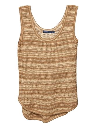 Ralph Lauren striped crochet tank top - Brown