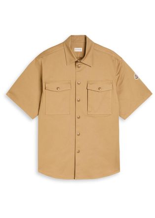 Moncler Western Stretch-cotton Shirt - Khaki - Xxl
